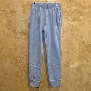 Champion Men’s Grey/Light Blue Sweatpants Size Small